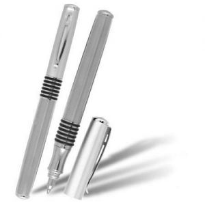 Lapicero metalico con tapa y tinta liquida