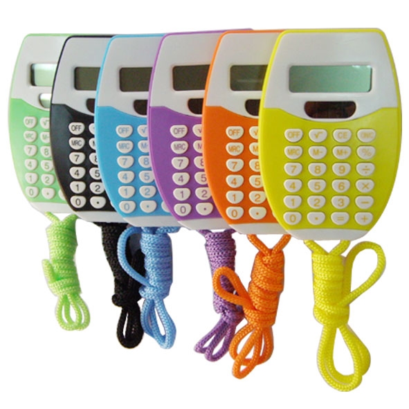 calculadora colgante publicitaria