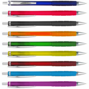 LAPICERO PLASTICO, CLIP METALICO, PUNTA DE GOMA , COLORES SOLIDOS