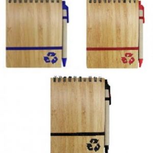 Libreta bambu con lapicero ecologico