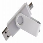 USB 8GB DOBLE INTERFASE BLANCO