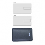 USB 4GB TARJETA BLANCA C/ESTUCHE CUERINA