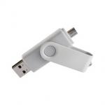 USB 4GB DOBLE INTERFASE BLANCO