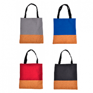 bolsa de poliester con base de corcho