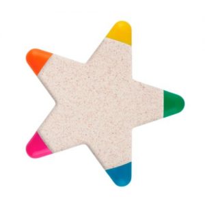 Resaltador estrella en fibra de trigo