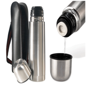 TERMO METALICO 500ML FUNDA NEGRA