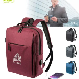 mochila porta laptop con conector usb