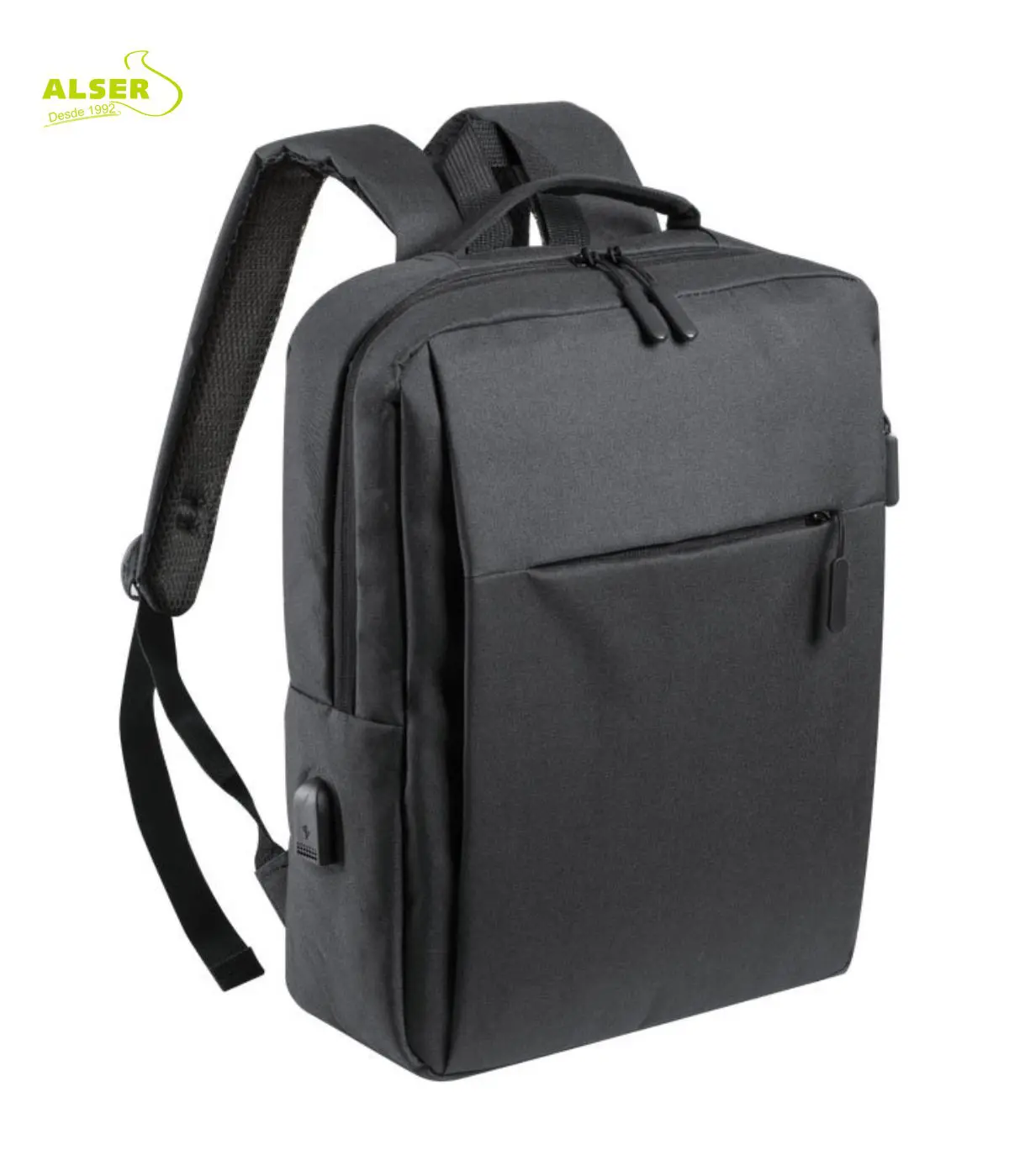mochila porta laptop con conector usb