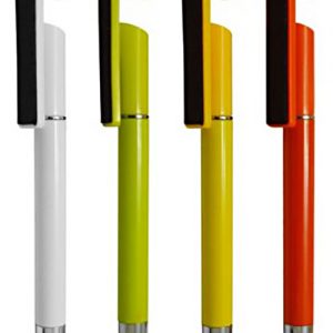 Lapicero plastico con touch y porta celular.