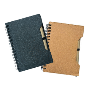 libreta ecologica anillada con lapicero