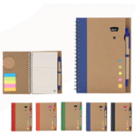 libreta ecologica con posit, ruleta giratoria y lapicero
