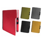 libreta ecologica anillada con lapicero