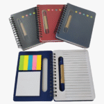 libreta ecologica anillada con lapicero y posit