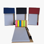libreta ecologica con posit y lapicero