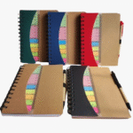 libreta ecologica anillada con posit, regla y lapicero