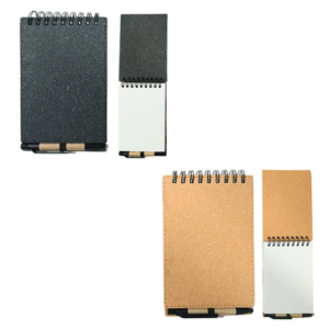 libreta ecologica argollada con lapicero