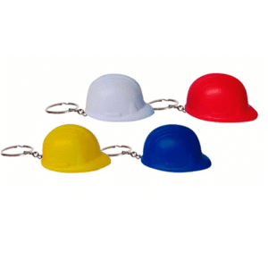 llavero casco antiestres colores: Rojo, blanco, azul y amarillo