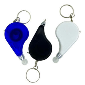 llavero wincha con lapicero de plastico