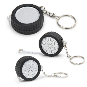 llavero wincha llanta color negro
