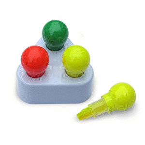 set de resaltador bolita de 3 unidades