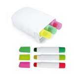 set de resaltador crayola de 3 unidades en estuche blanco solido