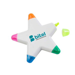 resaltador estrella con logo personalizado