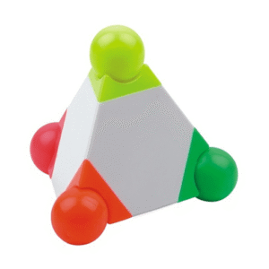 resaltador piramide de 4 puntas de colores