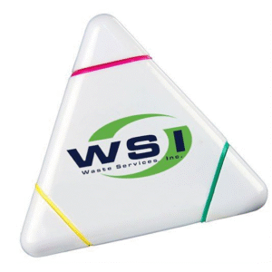 resaltador triangulo con logo personalizado