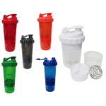 shaker de plastico con batidor y porta pastilla
