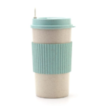 jarro mug fibra de trigo con sujetador de silicona y removedor