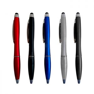 lapicero plastico con touch y clip metalico