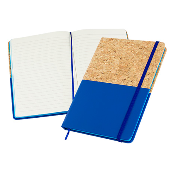 libreta de corcho y pu con separador y liga ajustable en allpublicidad