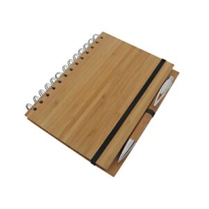Libreta de bambu y lapicero madera
