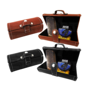 kit de limpieza de calzado en material cuerina en allpublicidad