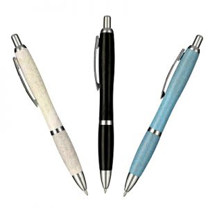 lapicero de fibra de trigo con clip metalico