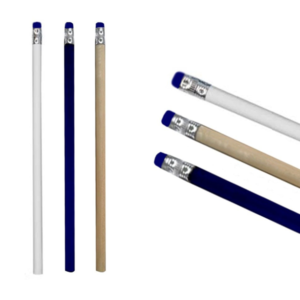 lapiz sin tajas de cuerpo de colores y borrador de color azul en allpublicidad.com.pe