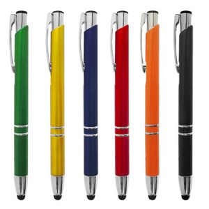 Lapicero plastico con touch y clip metalico