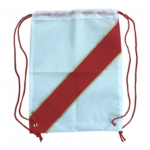 mochila deportiva con franja de peru en rojo y dorado
