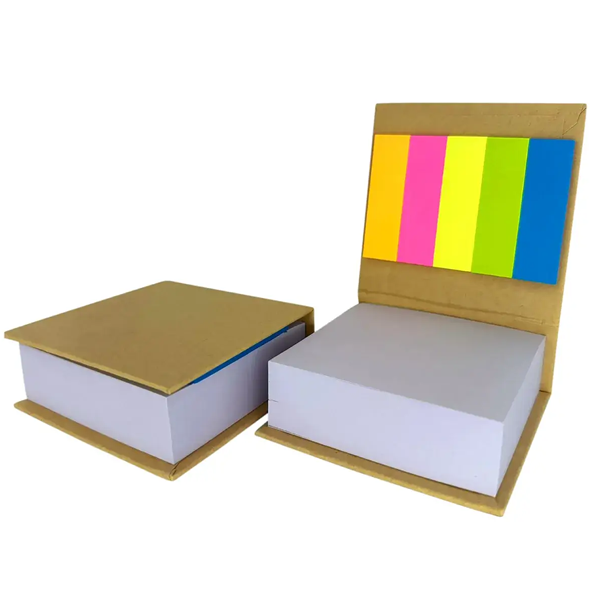 porta notas ecologico con posit de colores y talonario en allpublicidad.com.pe