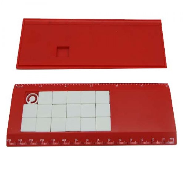 Mini rompecabeza o puzzle con regla en allpublicidad