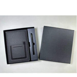 set ejecutivo de libreta cuerina y lapicero metalico en caja de regalo