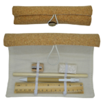 set de escritorio de corcho con regla, lapiz, tajador, lapicero y borrador en allpublicidad.com.pe