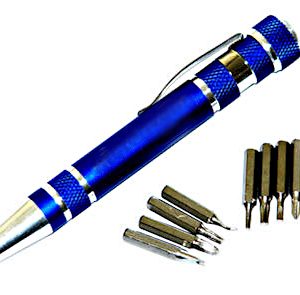 Kit de herramientas metalicas en forma de lapicero