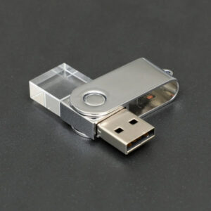 usb giratorio de vidrio y metal