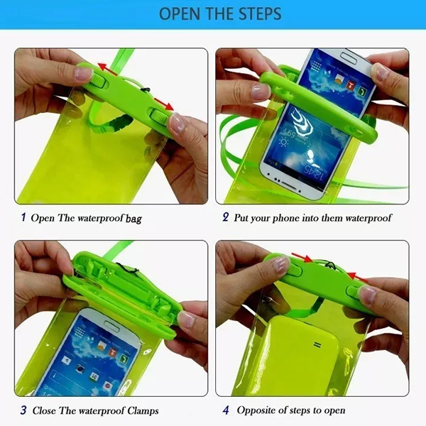 waterproof o funda para celular bajo el agua como protector en allpublicidad