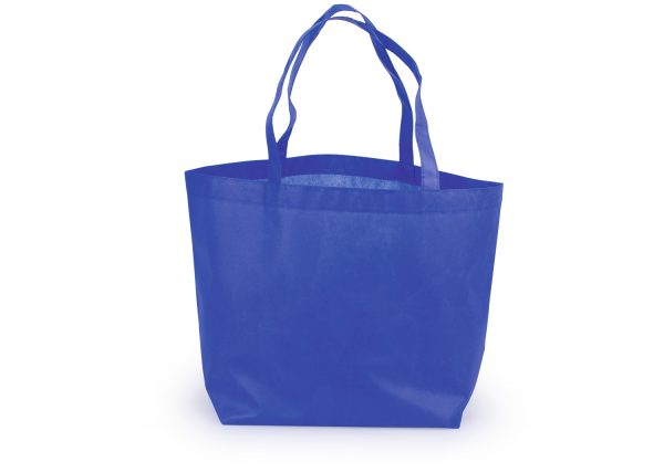 bolsa ecologica de notex con base 40x40x8 color azul