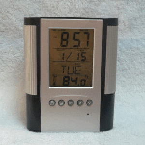 porta lapicero plastico con reloj digital