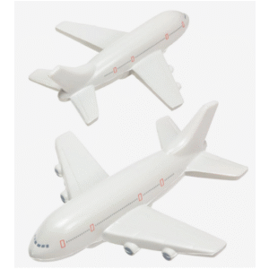 avion de pasajeros antiestres color blanco