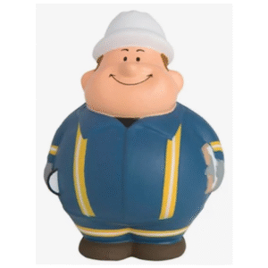 expero ingeniero de seguridad antiestres con casco blanco y ropa azul